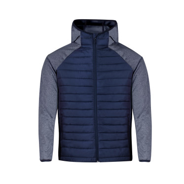 Giacca personalizzabile soft shell unisex nera e grigia con cappuccio