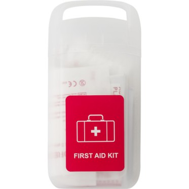 Kit pronto soccorso personalizzati con logo - Kit di primo soccorso, in custodia trasparente in PP Delilah