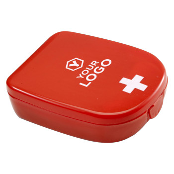 Kit di pronto soccorso Mila | Valigetta di plastica | Rossa con croce bianca