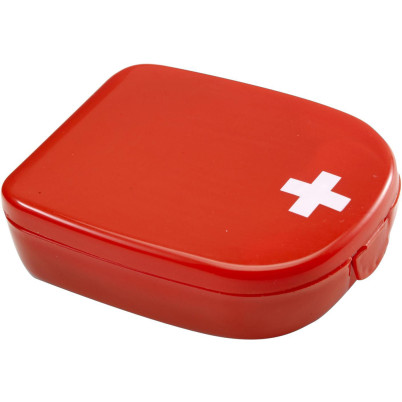 Kit di pronto soccorso Mila | Valigetta di plastica | Rossa con croce bianca