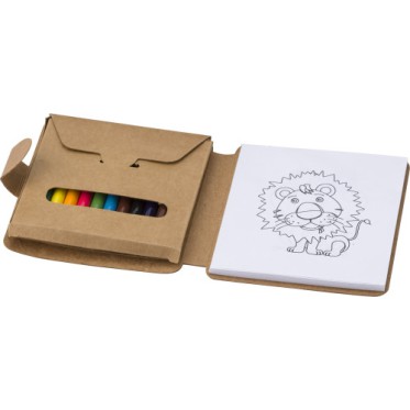Gadget ecologico ecosostenibile personalizzato - regalo aziendale - Kit per colorare in cartone Marlon