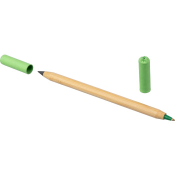 matita infinita personalizzata con logo - Kit scrittura 2 in 1 in bambù Wolfgang