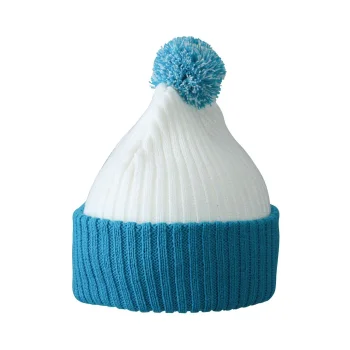 Knitted Cap with Pompon