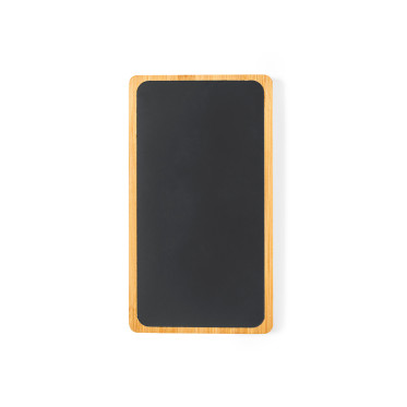 Power Bank personalizzabile in Bambù con Luce LED e USB Type-C