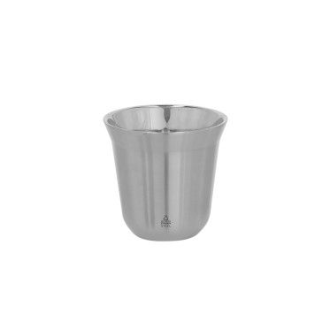 Set 2 bicchieri in acciaio inox riciclato 80 ml doppia parete