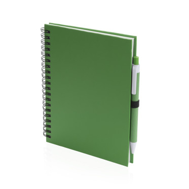 Notebook ad anelli personalizzabile con portapenne integrato copertina riciclata