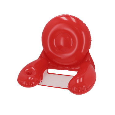 Sedia personalizzabile con schienale in PVC e seduta in rete bianca