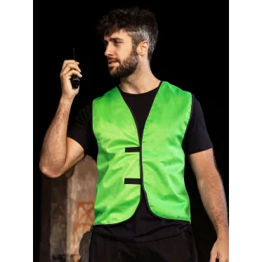 Gilet smanicato alta visibilità personalizzabile Korntex con chiusura velcro