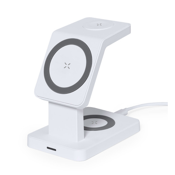 Caricatore multiplo wireless personalizzabile 15w con supporto integrato