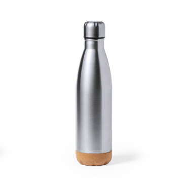 Borraccia personalizzabile acciaio inox 750 ml base sughero naturale