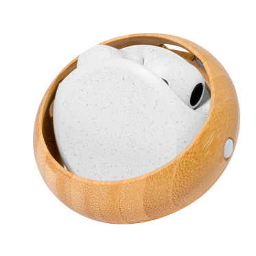 Auricolari in-ear Bluetooth 5.0 con custodia in bambù e ricarica rapida