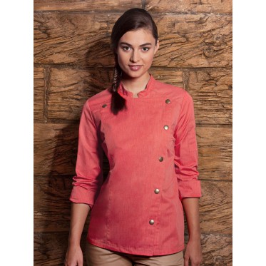 Abbigliamento ristorazione personalizzato con logo - Ladies' Chef Jacket Jeans-Style