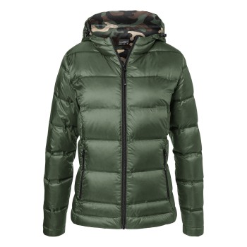 Giacche donna personalizzate con logo - Ladies' Hooded Down Jacket