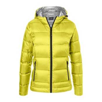 Giacche donna personalizzate con logo - Ladies' Hooded Down Jacket