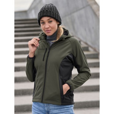 Softshell personalizzati con logo aziendale - Ladies Hooded Lightweight Performance Softshell