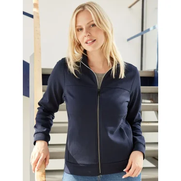 Felpa con zip lunga personalizzabile Daiber in tessuto interlock elasticizzato