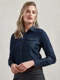 Ladies'' Jeans Stitch Denim Shirt