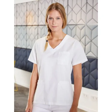 Ladies' Kasack personalizzabile daiber camice da lavoro donna collo a V