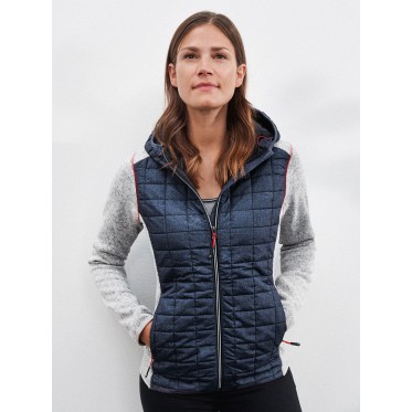 Giacche donna personalizzate con logo - Ladies' Knitted Hybrid Jacket