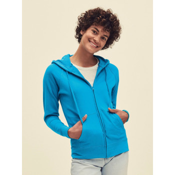 Ladies Lightweight Hooded Sweat Jacket