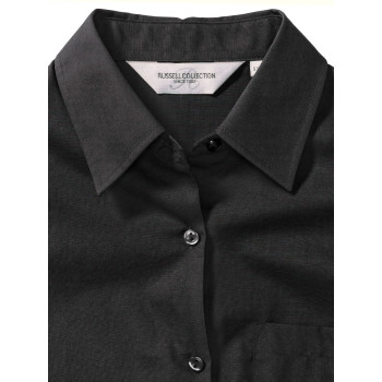 Ladies' Long Sleeve Pure Cotton Poplin Shirt