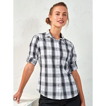 Ladies' LSL 'Ginmill' Check Cotton Bar Shirt