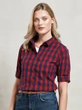 Ladies' LSL 'Mulligan' Check Cotton Bar Shirt     t