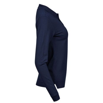 Polo maniche lunghe donna personalizzate con logo - Ladies Luxury Stretch Long Sleeve Polo