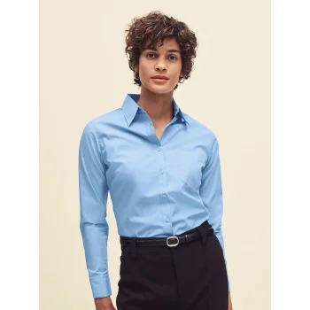 Ladies Poplin Shirt Long Sleeve