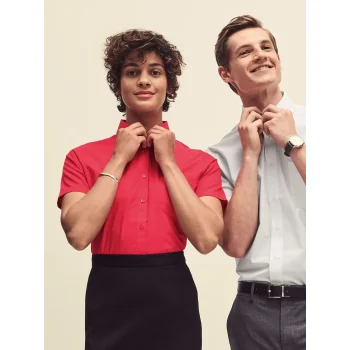 Ladies Poplin Shirt Short Sleeve