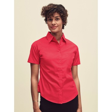 Camicie maniche corte donna personalizzate con logo - Ladies Poplin Shirt Short Sleeve
