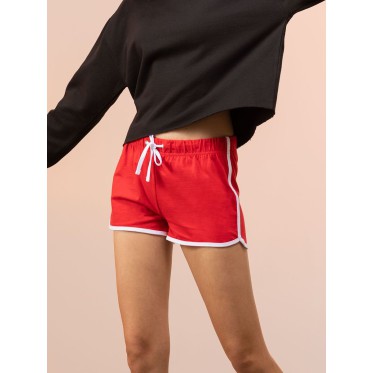 Pantaloncini donna personalizzati con logo - Ladies Retro Shorts