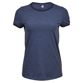 Maglietta t-shirt da donna personalizzata con logo  - Ladies Ringer Tee
