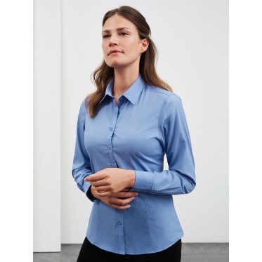 Camicie maniche lunghe donna personalizzate con logo - Ladies' Shirt Longsleeve Poplin