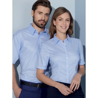 Camicie maniche corte donna personalizzate con logo - Ladies' Shirt Shortsleeve Micro-Twill