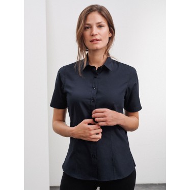 Camicie maniche corte donna personalizzate con logo - Ladies' Shirt Shortsleeve Poplin