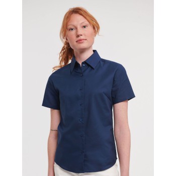 Camicie maniche corte donna personalizzate con logo - Ladies' Short Sleeve Easy Care Oxford Shirt