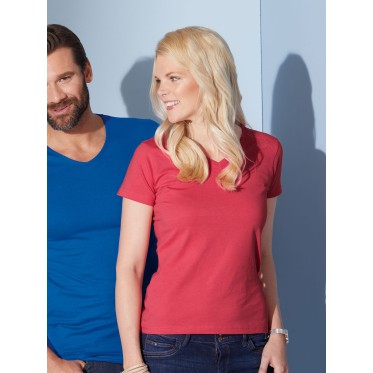 Maglietta t-shirt da donna personalizzata con logo  - Ladies' Slim Fit V-T