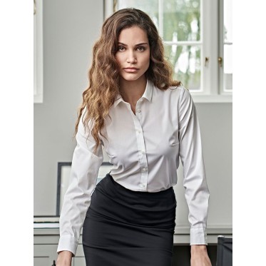 Camicie maniche lunghe donna personalizzate con logo - Ladies Stretch Luxury Shirt
