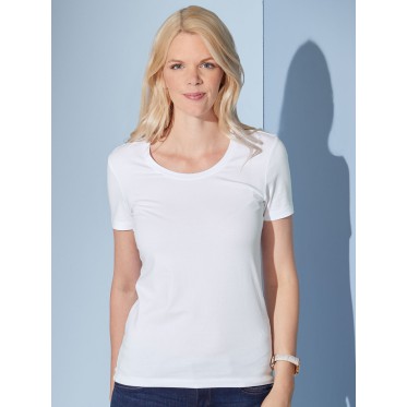 Maglietta t-shirt da donna personalizzata con logo  - Ladies' Stretch Round-T