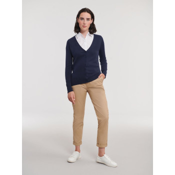 Ladies' V-Neck Knitted Cardigan