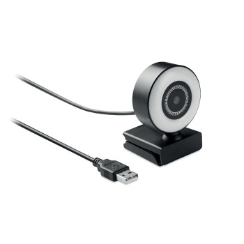Gadget tecnologico personalizzato con logo - LAGANI - Webcam HD1080P e luce ad anello