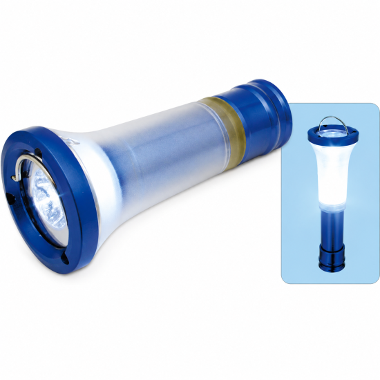 Lampada portatile personalizzabile con gancio in metallo resistente