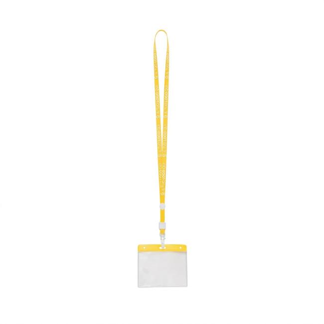 Lanyard personalizzati - Lanyard personalizzabile con moschettone e placca circolare