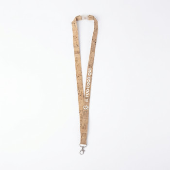 Lanyard personalizzati - Lanyard personalizzabile in sughero naturale ecosostenibile