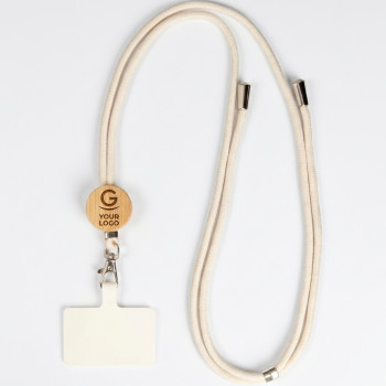 Lanyard personalizzati - Lanyard personalizzabile per telefono Lucia in bambù naturale