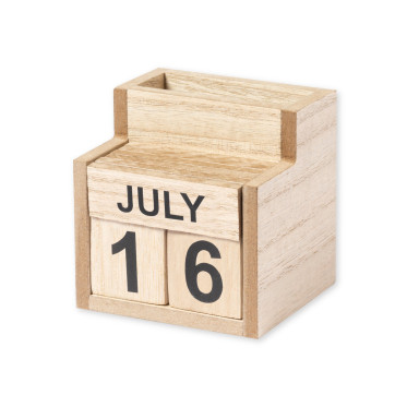 Portapenne calendario perpetuo personalizzabile in MDF eco-friendly Laorek