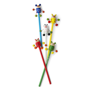 Lapis personalizzabili Impression set 5 soggetti animalier in legno naturale