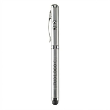 Puntatori laser personalizzati con logo - Laser pointer personalizzabile con punta touch e led bianco integrato