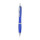 Penna a pulsante in RPET con accessori d'argento e inchiostro blu